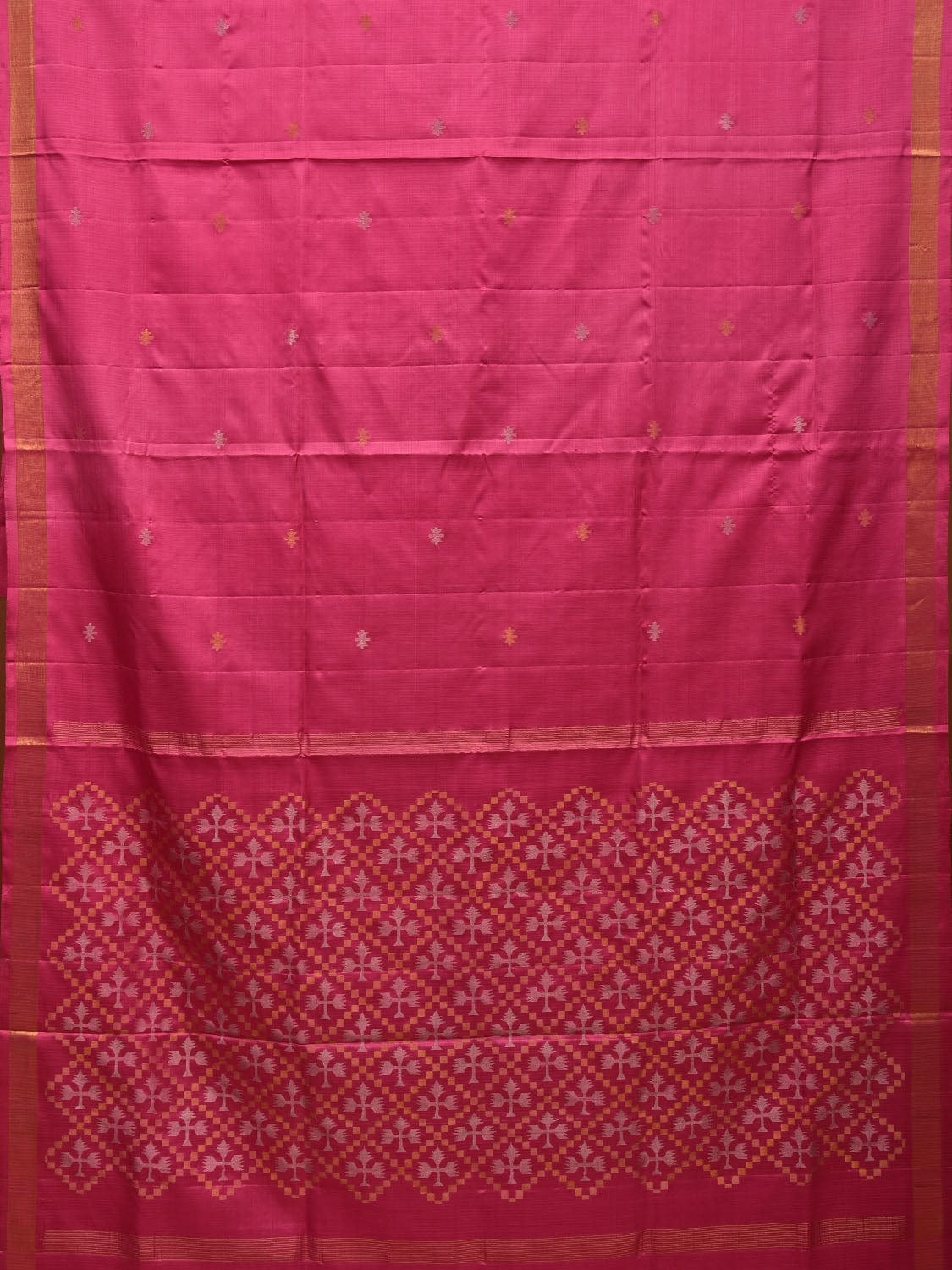 Pink Uppada Silk Handloom Saree with Jamdani Pallu Design u1952