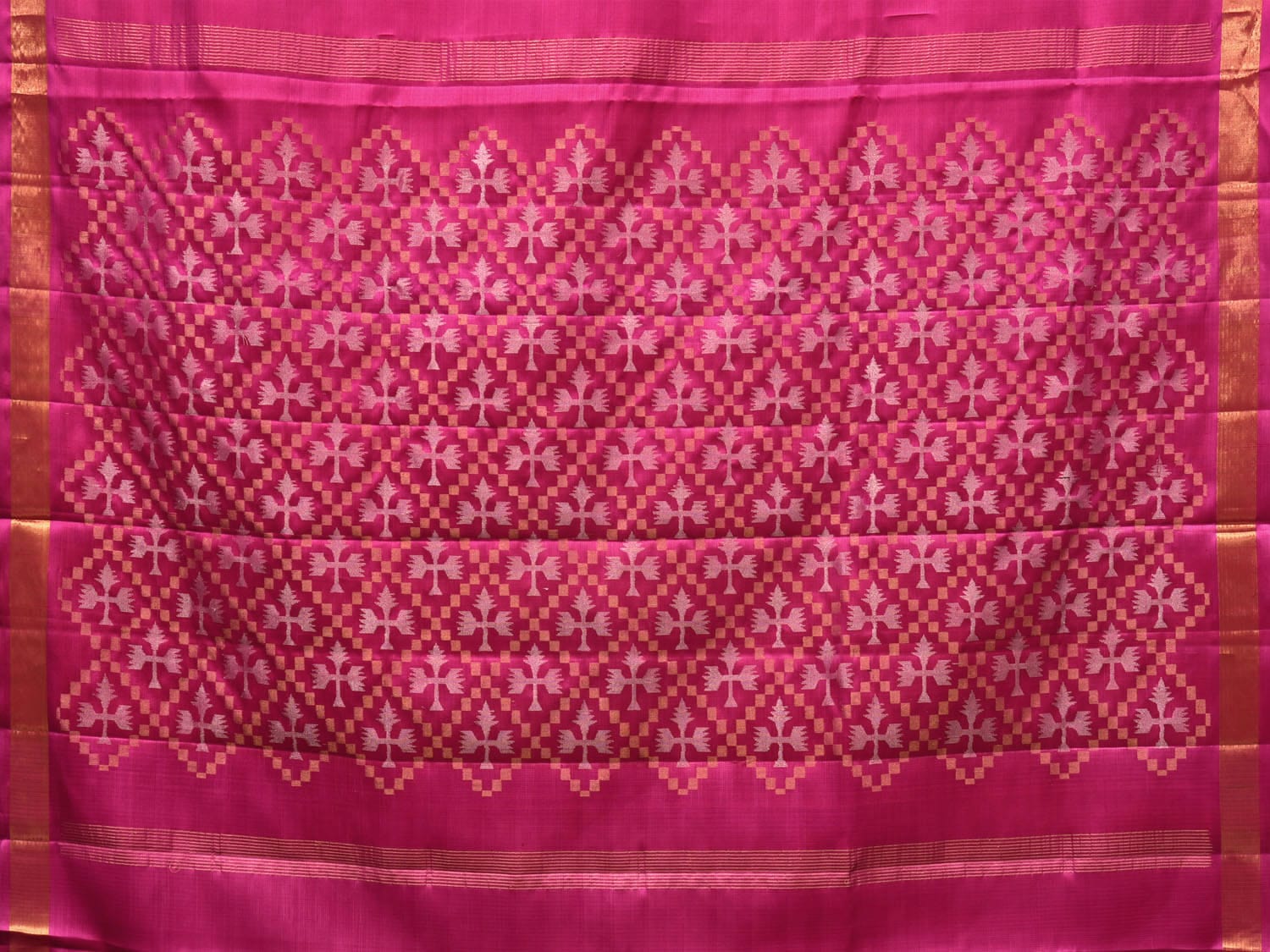 Pink Uppada Silk Handloom Saree with Jamdani Pallu Design u1963