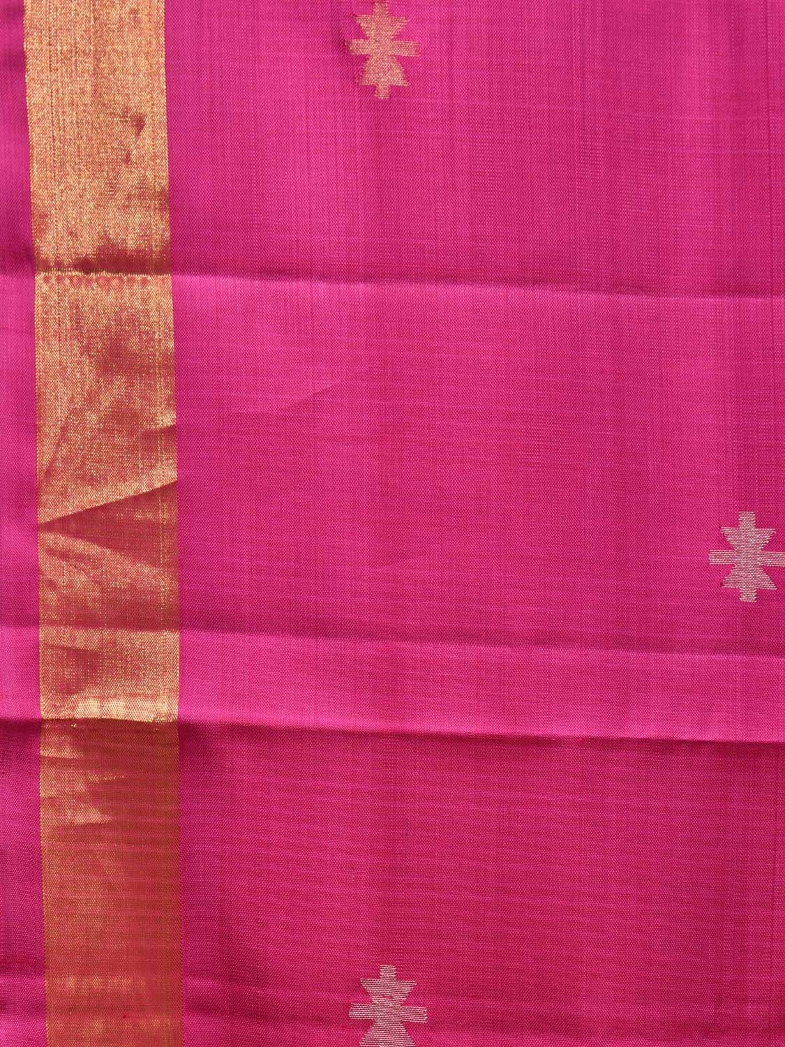 Pink Uppada Silk Handloom Saree with Jamdani Pallu Design u1963