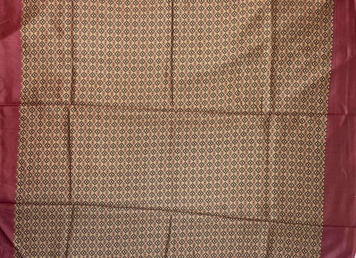 Tribal Thread Embroidery Work with Ganga Jamuna Border and Digital Printed Pallu Design pr0071ap