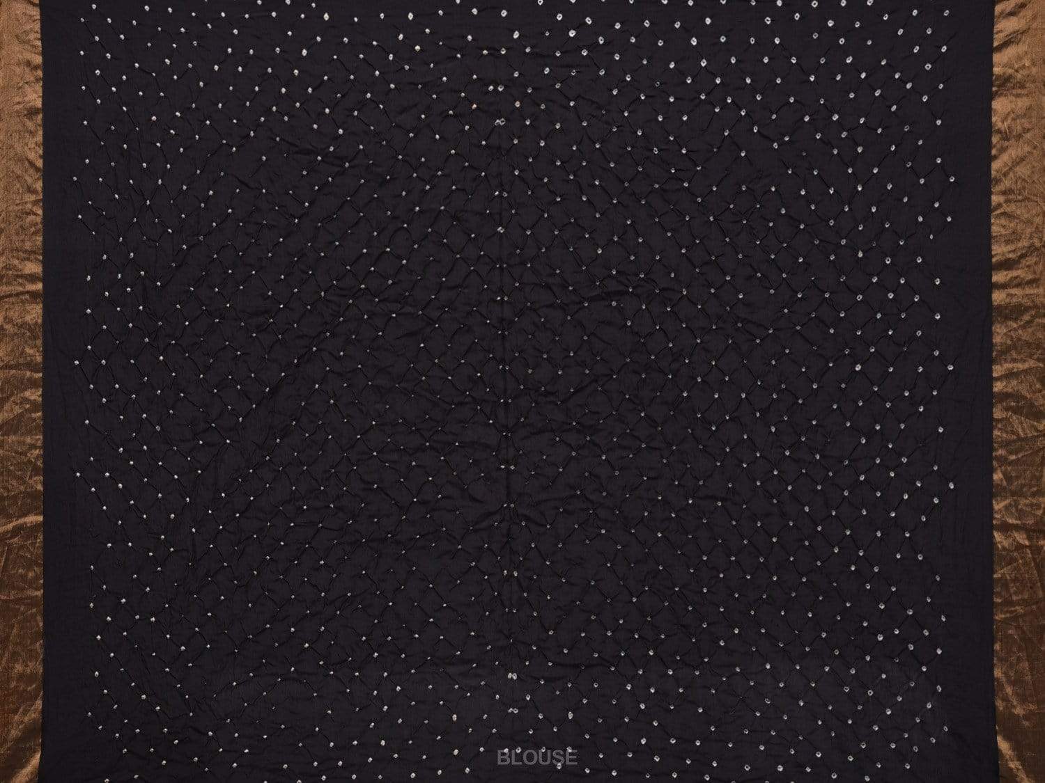 Purple and Black Bandhani Uppada Silk Handloom Saree with Grill Design bn0308