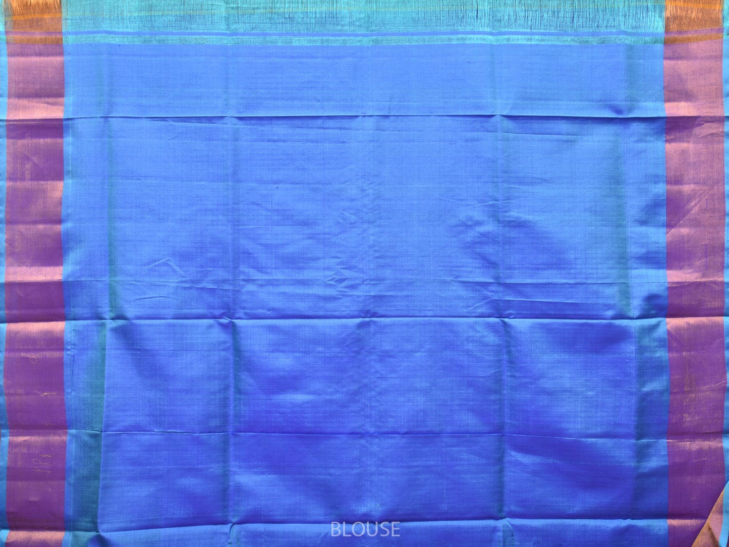 Purple and Blue Uppada Silk Handloom Saree with Checks and Buta Design u2079