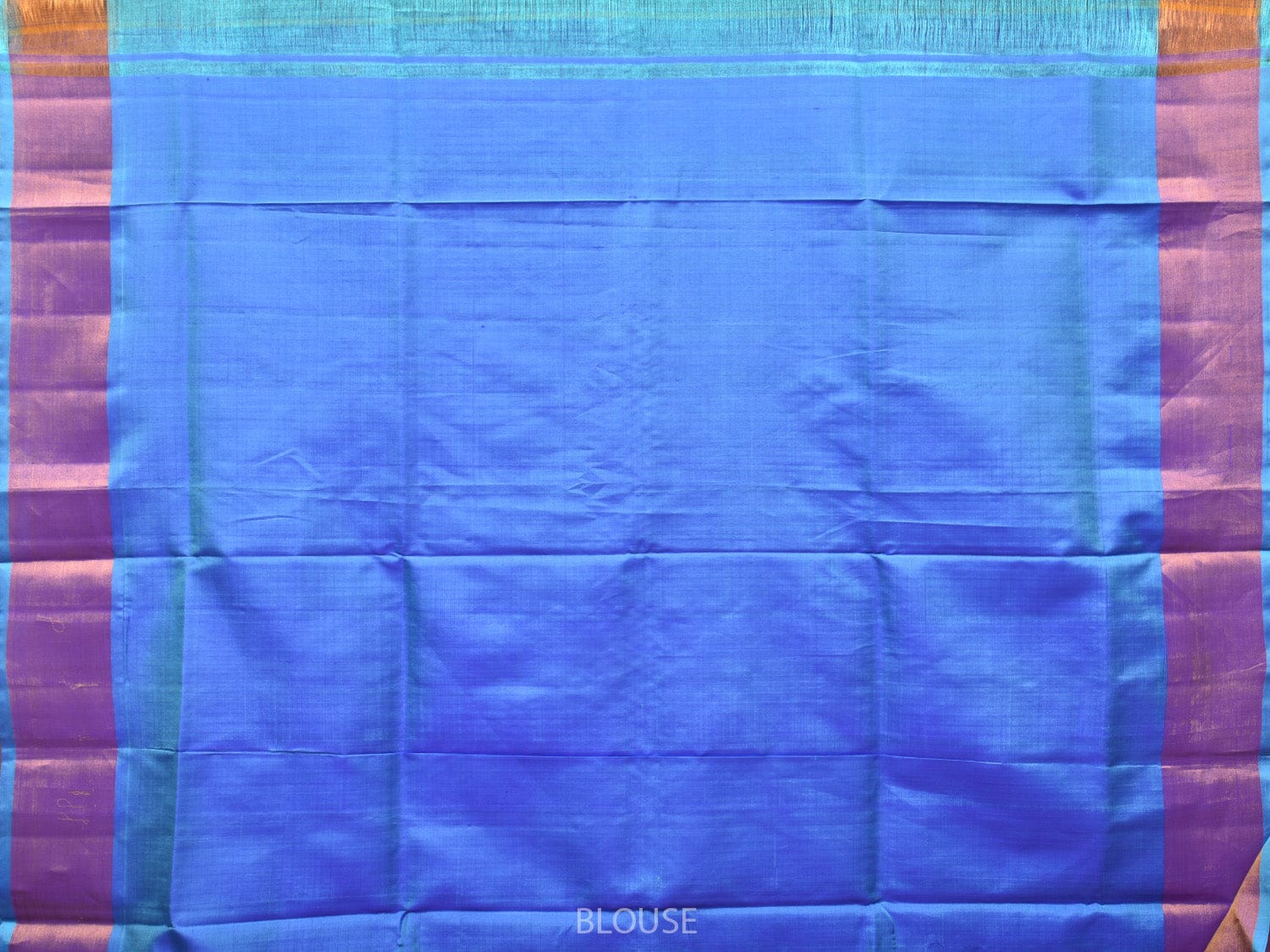 Purple and Blue Uppada Silk Handloom Saree with Checks and Buta Design u2079