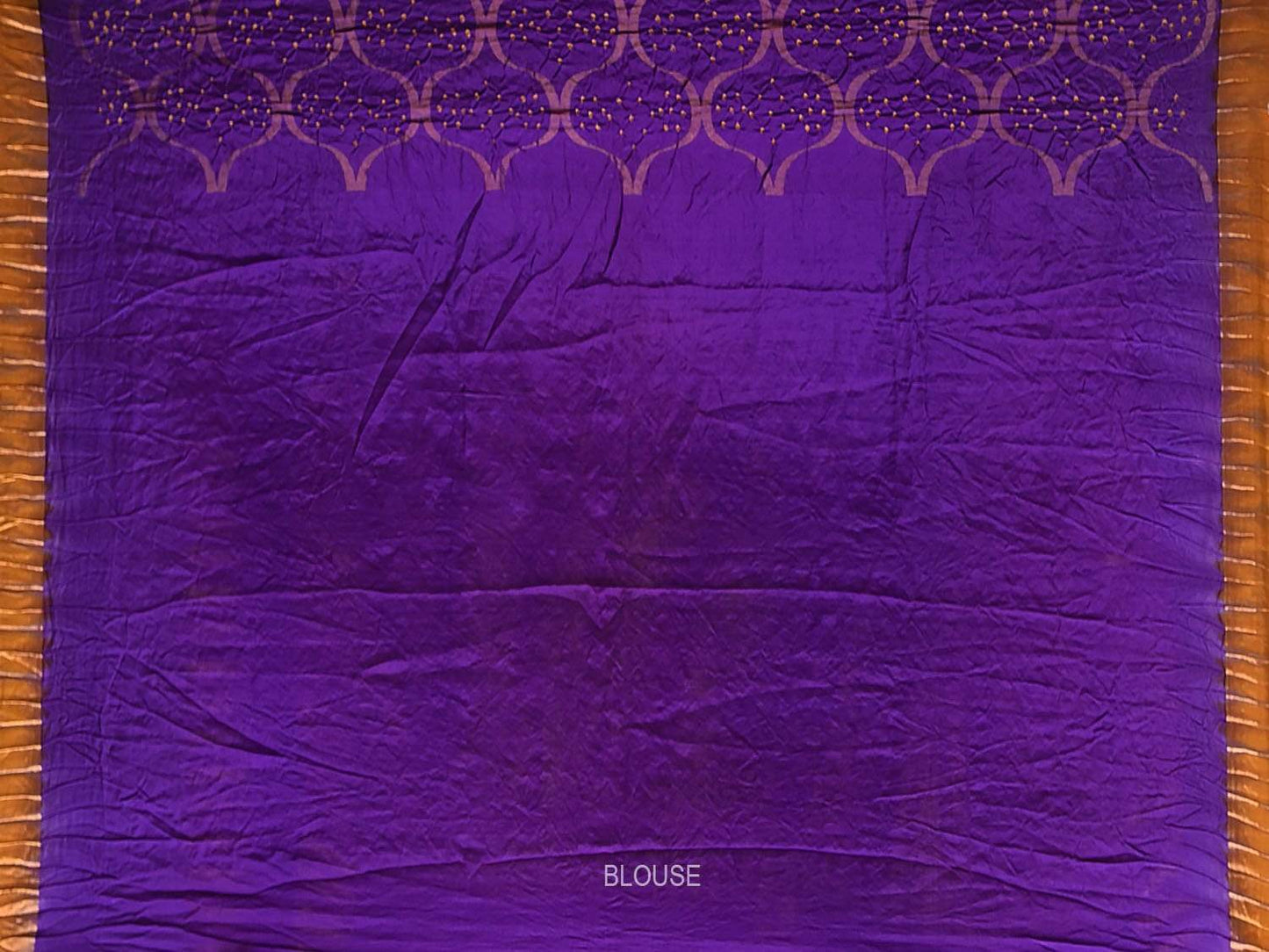 Purple and Mustard Bandhani Uppada Silk Handloom Saree with Grill Design bn0162