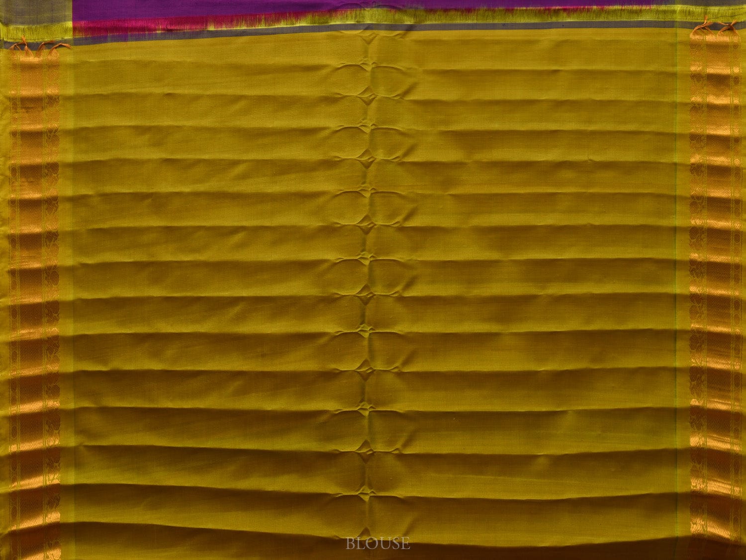 Purple and Olive Gadwal Silk Handloom Saree with Buta and Temple Border Design g0329