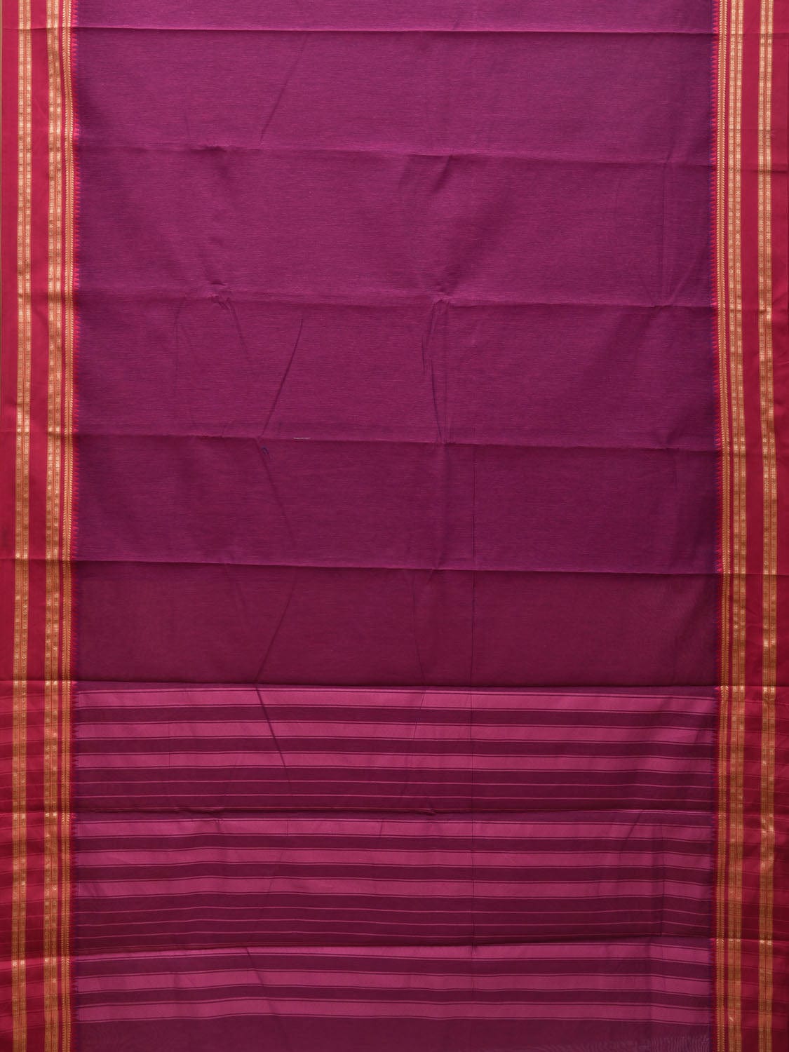 Purple and Pink Bamboo Cotton Plain Saree with Border Design bc0061