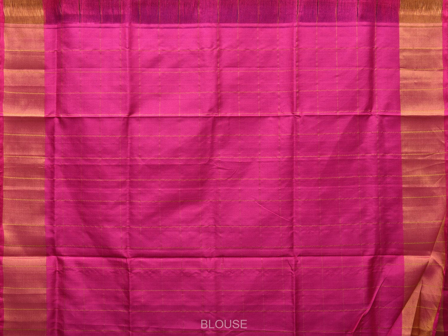 Purple and Pink Uppada Silk Handloom Saree with Checks and Contrast Pallu Design u2142