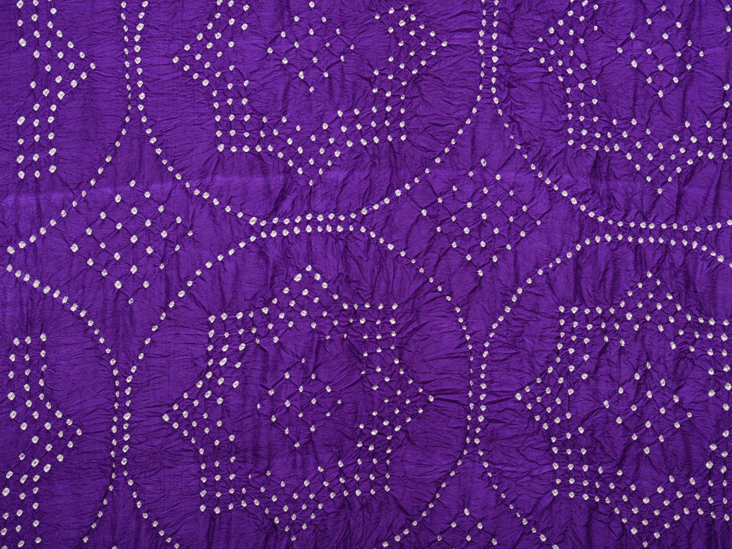 Purple and Red Bandhani Kanchipuram Silk Handloom Dupatta with Border Design ds3120