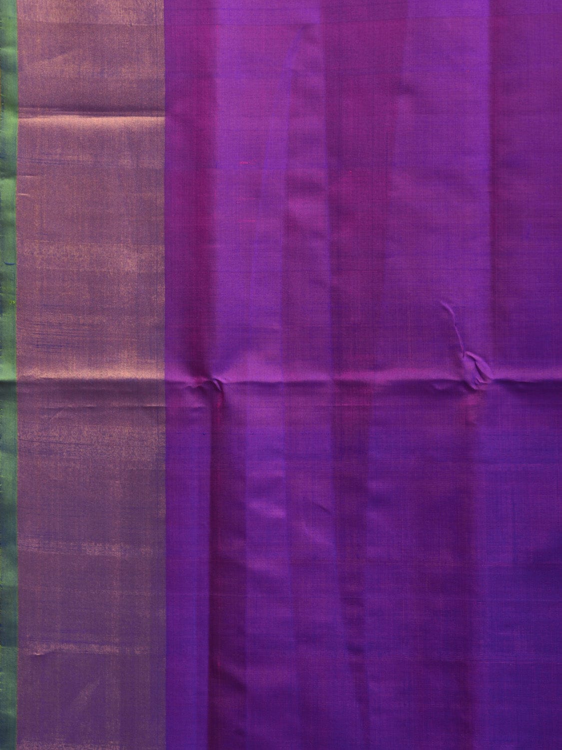 Purple and Teal Uppada Plain Silk Handloom Saree with Contrast Pallu Design u2232