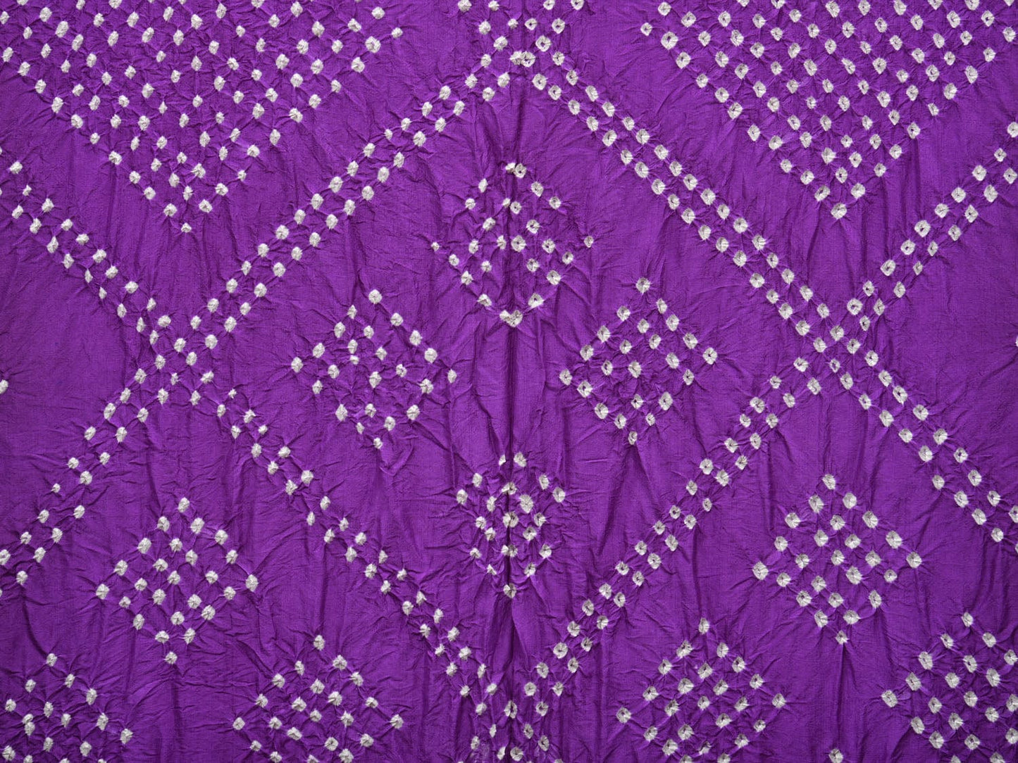 Purple Bandhani Kanchipuram Silk Handloom Saree with Border Design bn0384