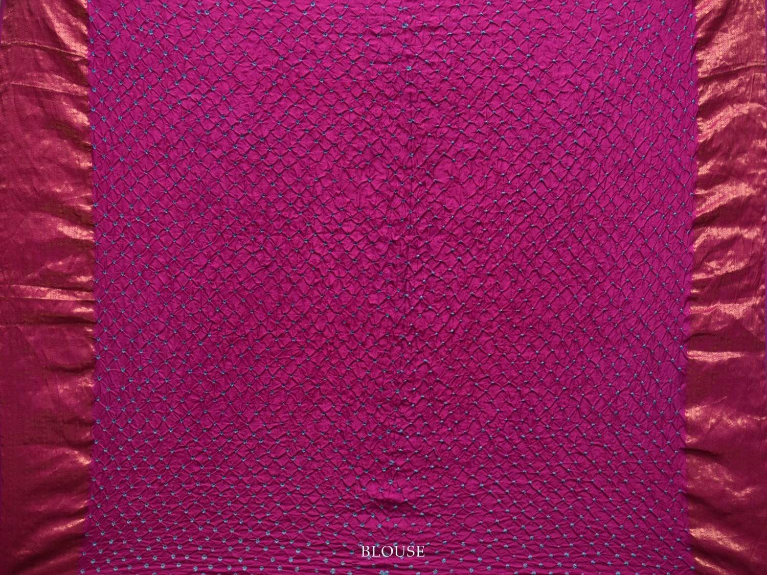 Purple Bandhani Kanchipuram Silk Handloom Saree with Corner Gandaberuda Design bn0229