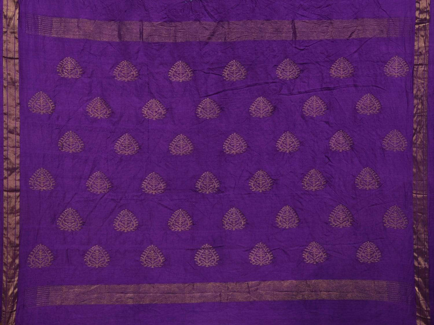 Purple Bandhani Kanchipuram Silk Handloom Saree with Diagonal Design bn0298