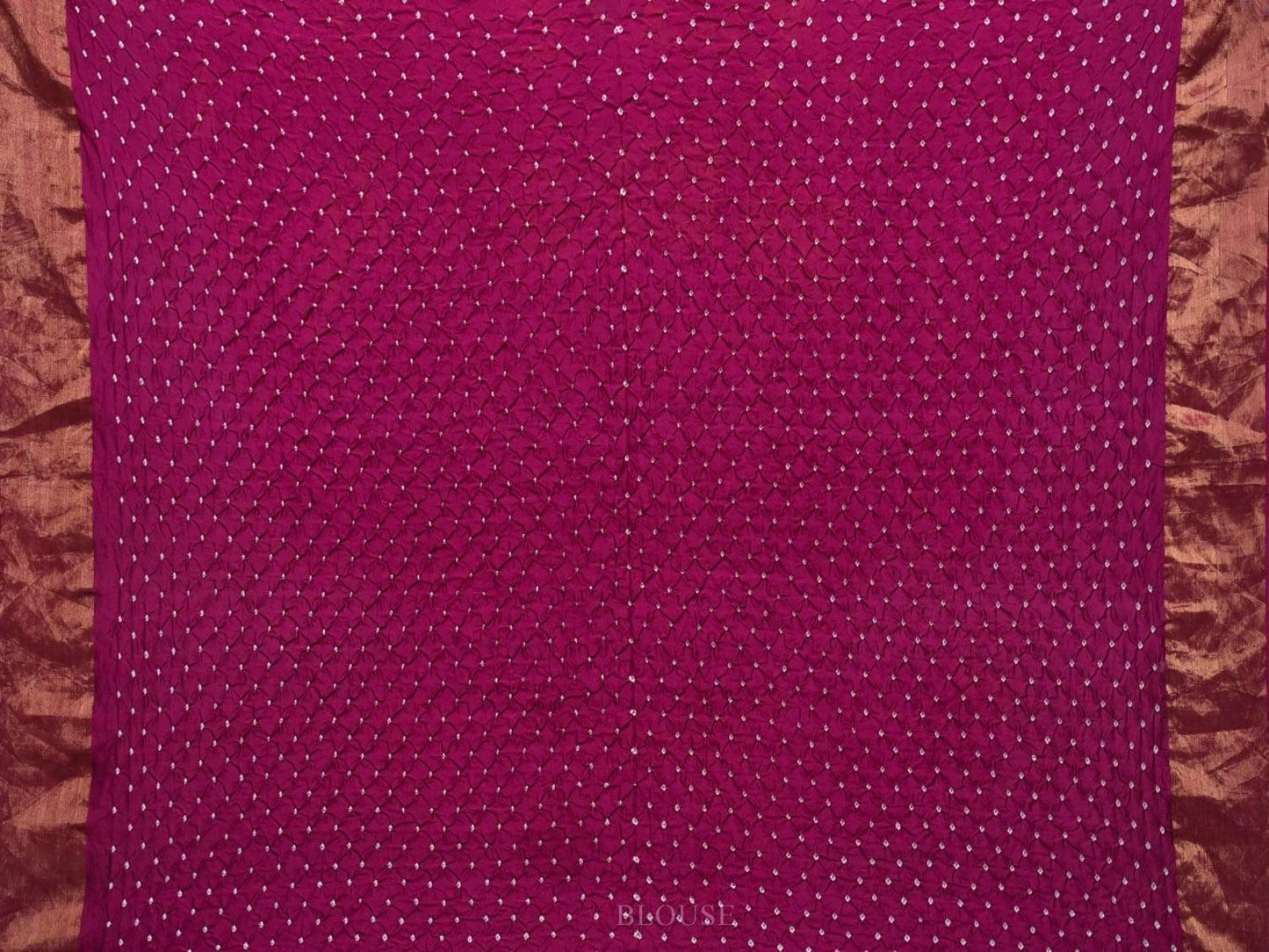 Purple Bandhani Uppada Silk Handloom Saree with Pallu Design bn0268