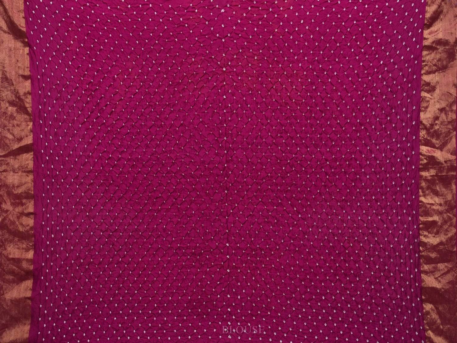 Purple Bandhani Uppada Silk Handloom Saree with Pallu Design bn0268