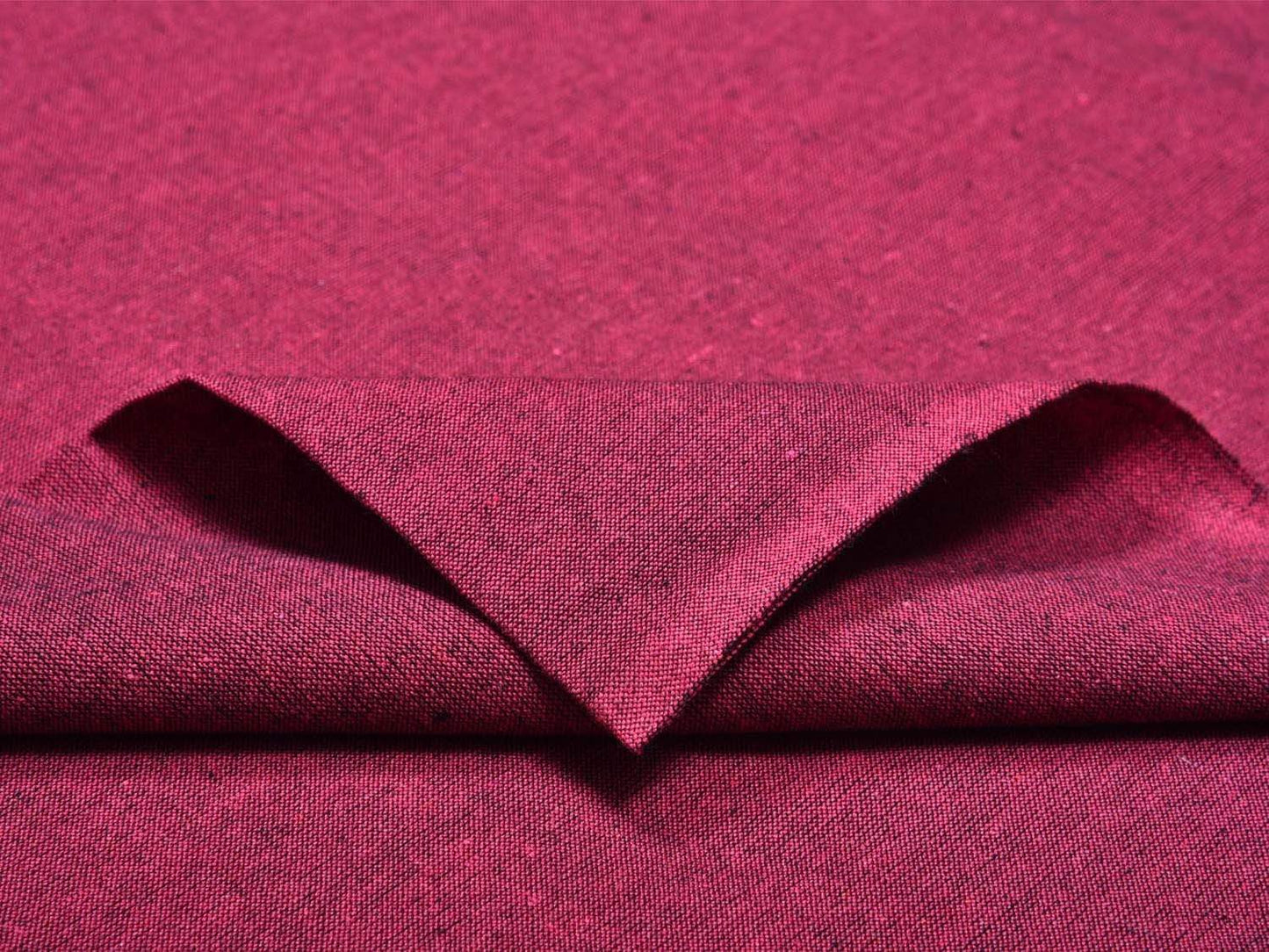 Purple Cotton Handloom 2.5mts Fabric Material with Plain Design f0151