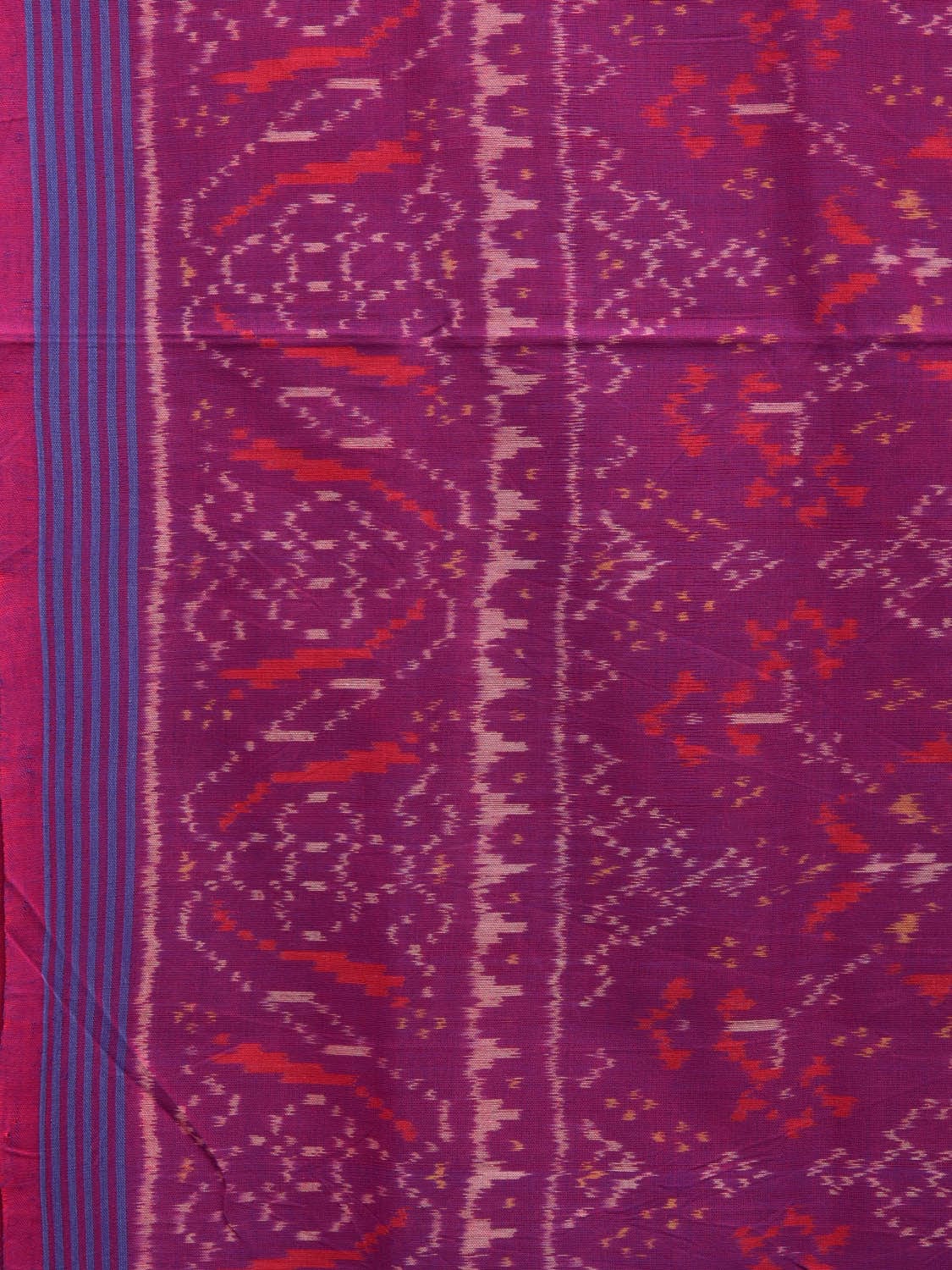 Purple Ikat Cotton Handloom Saree with All Over Design i0728