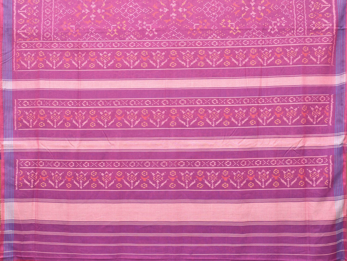 Purple Ikat Cotton Handloom Saree with All Over Design i0775