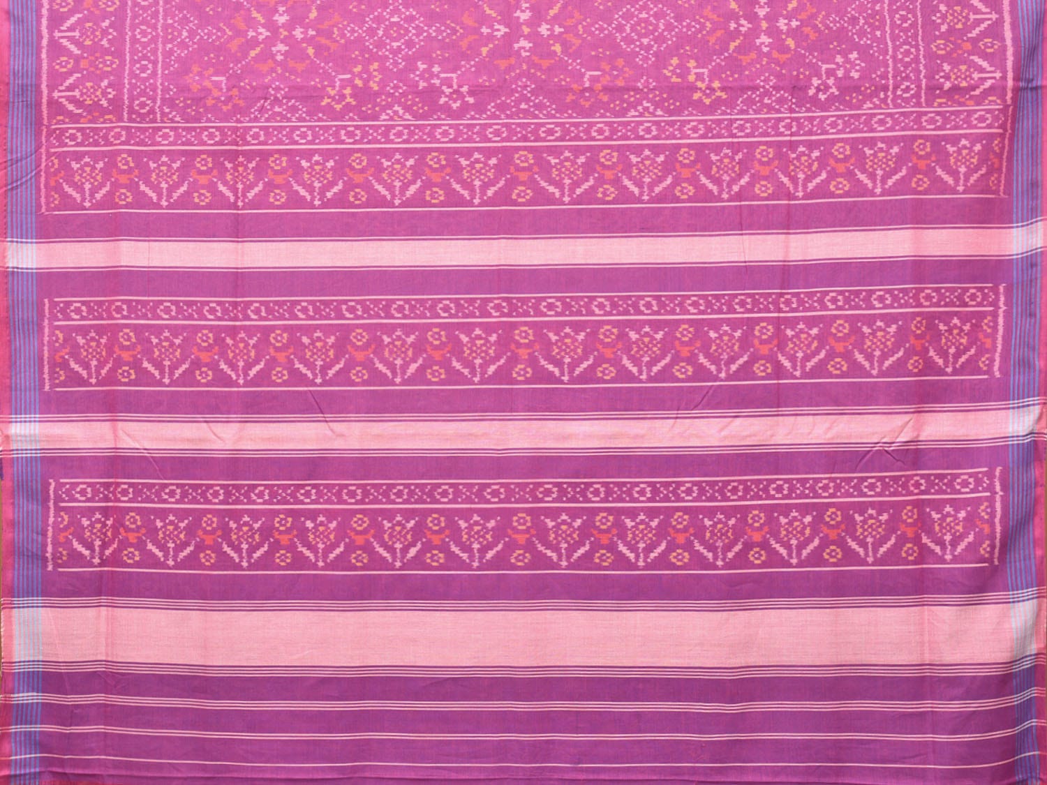 Purple Ikat Cotton Handloom Saree with All Over Design i0775