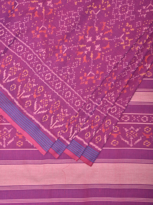 Purple Ikat Cotton Handloom Saree with All Over Design i0775