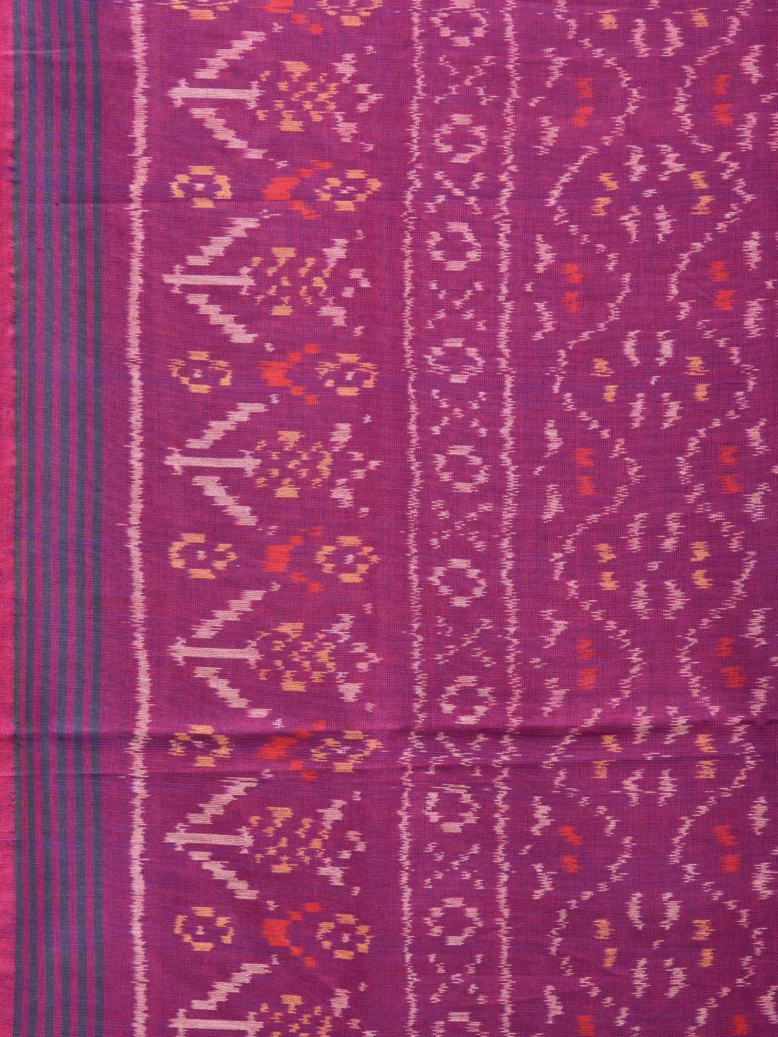 Purple Ikat Cotton Handloom Saree with All Over Design i0814