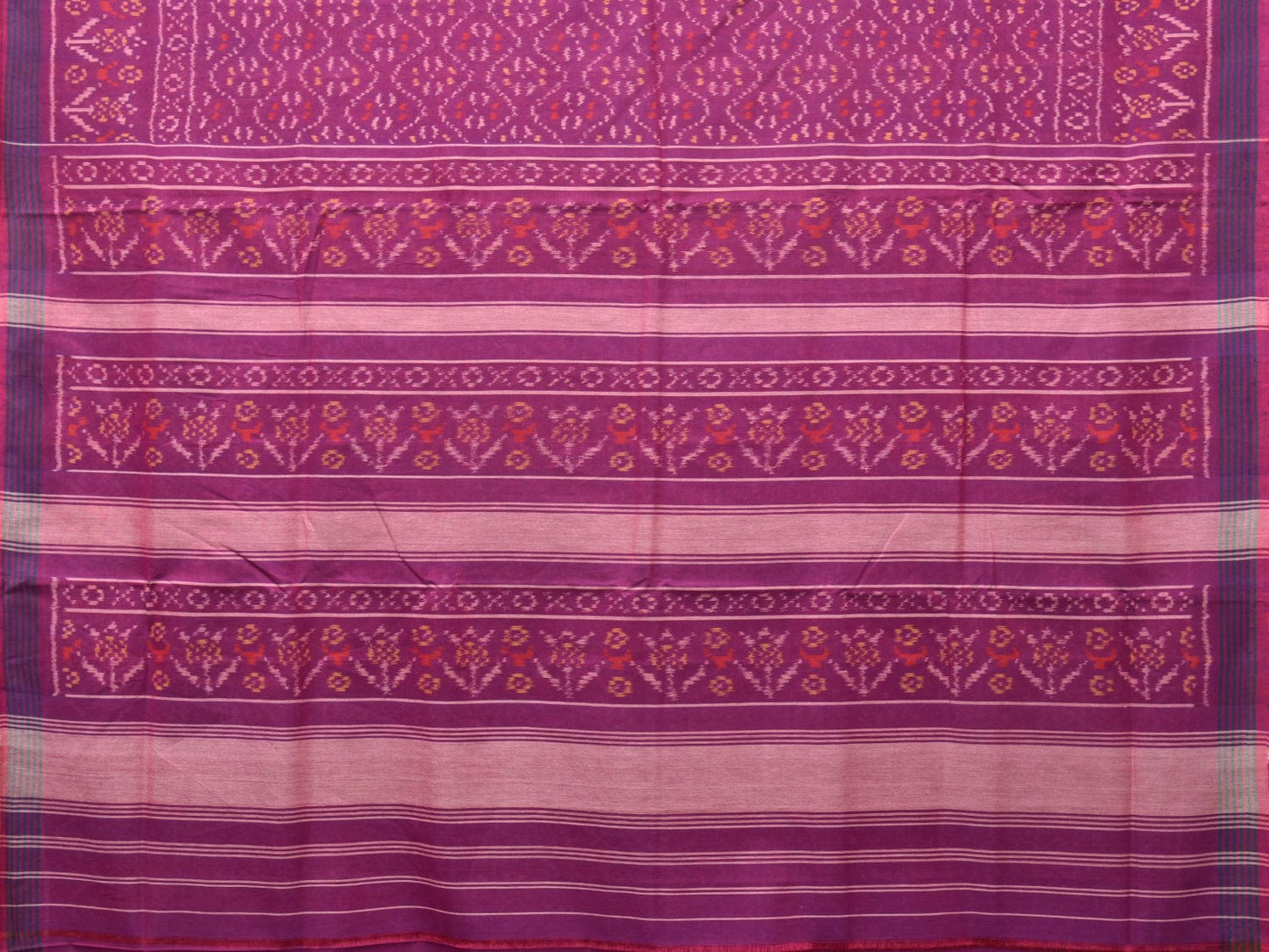 Purple Ikat Cotton Handloom Saree with All Over Design i0814