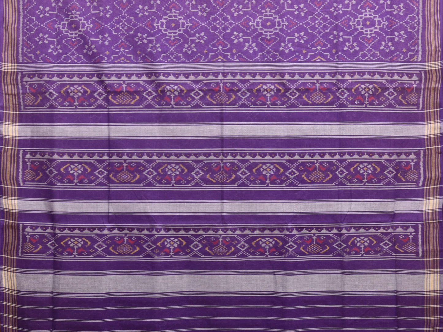 Purple Ikat Cotton Handloom Saree with All Over Design i0853