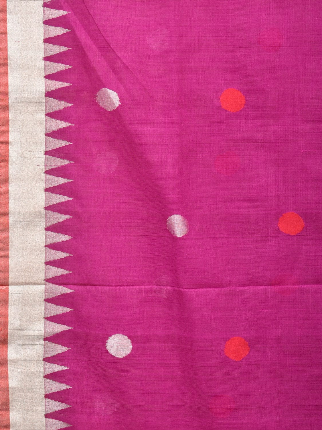 Purple Khadi Cotton Handloom Saree with Floral Pallu Design kh0622