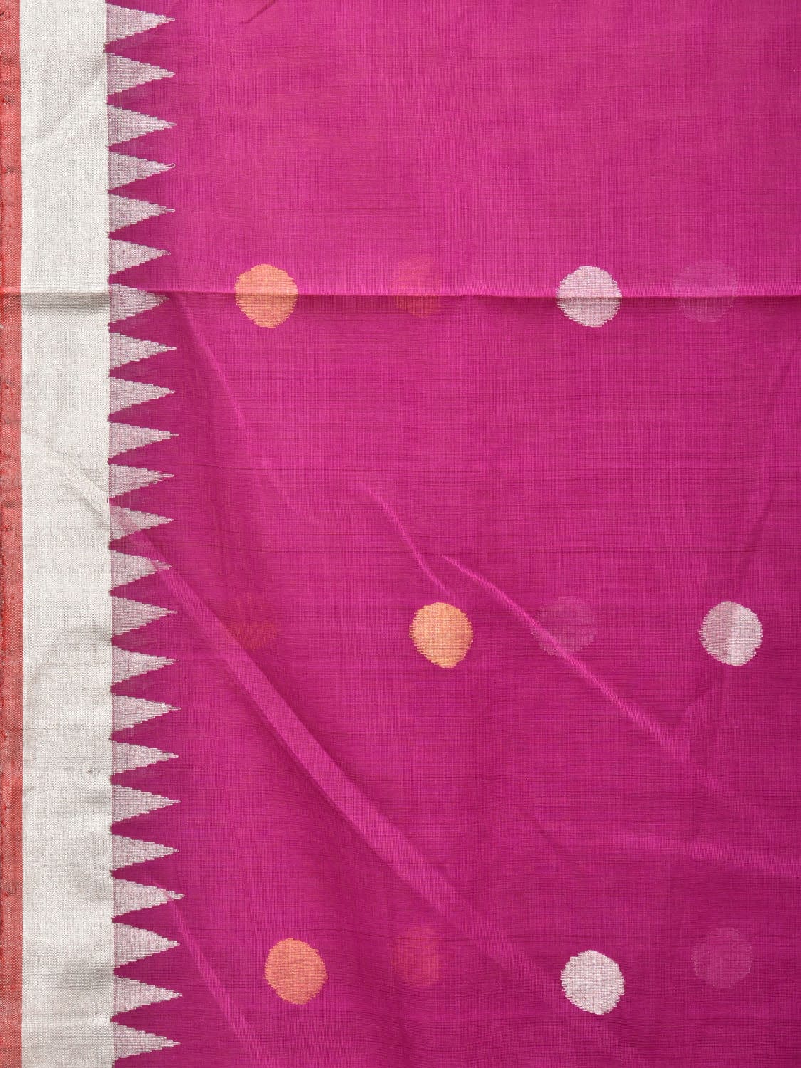 Purple Khadi Cotton Handloom Saree with Lotus Flowers Pallu Design kh0663