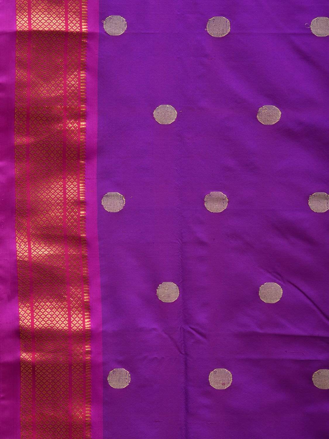 Purple Paithani Silk Handloom Saree with Peacocks Pallu Design p0405