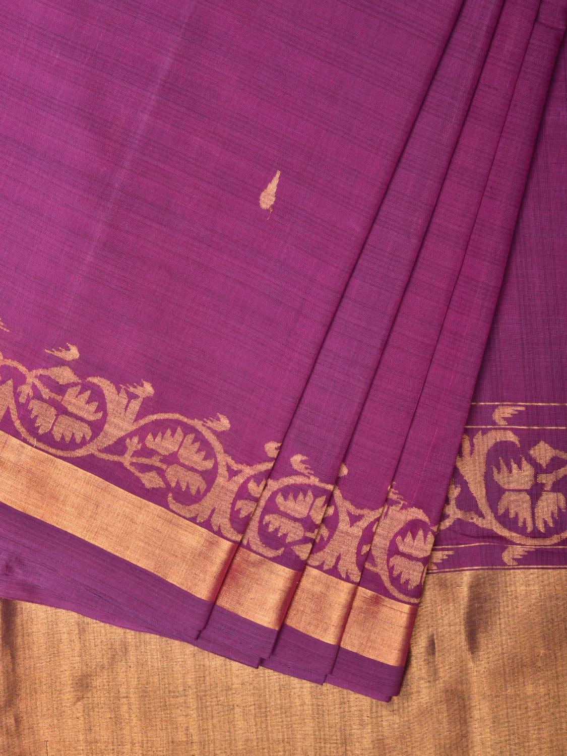 Purple Uppada Cotton Handloom Saree with Border Design u2165