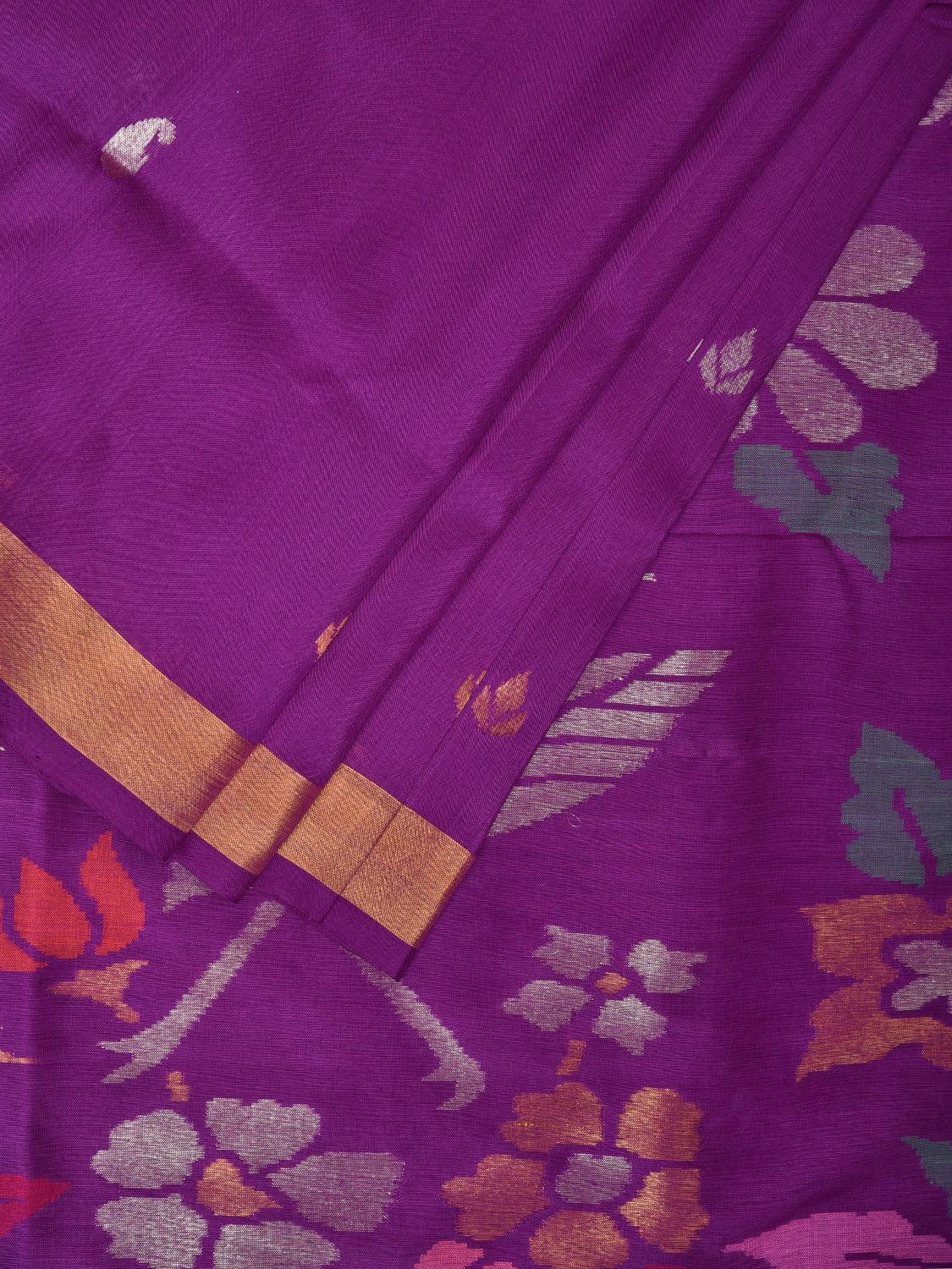 Purple Uppada Silk Handloom Saree with Bird and Floral Pallu Design u2000
