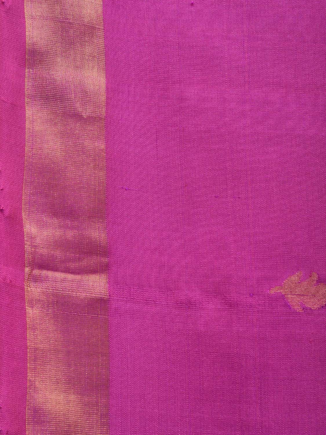 Purple Uppada Silk Handloom Saree with Grill Pallu Design u1742