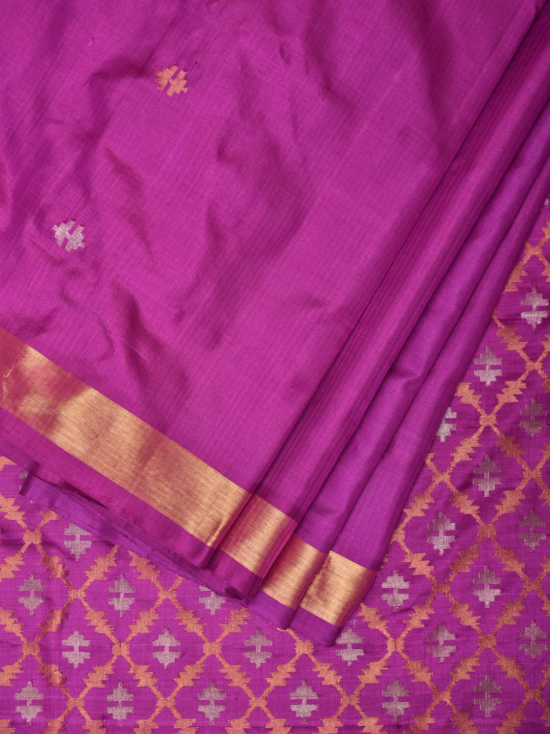 Purple Uppada Silk Handloom Saree with Jamdani Pallu Design u2045