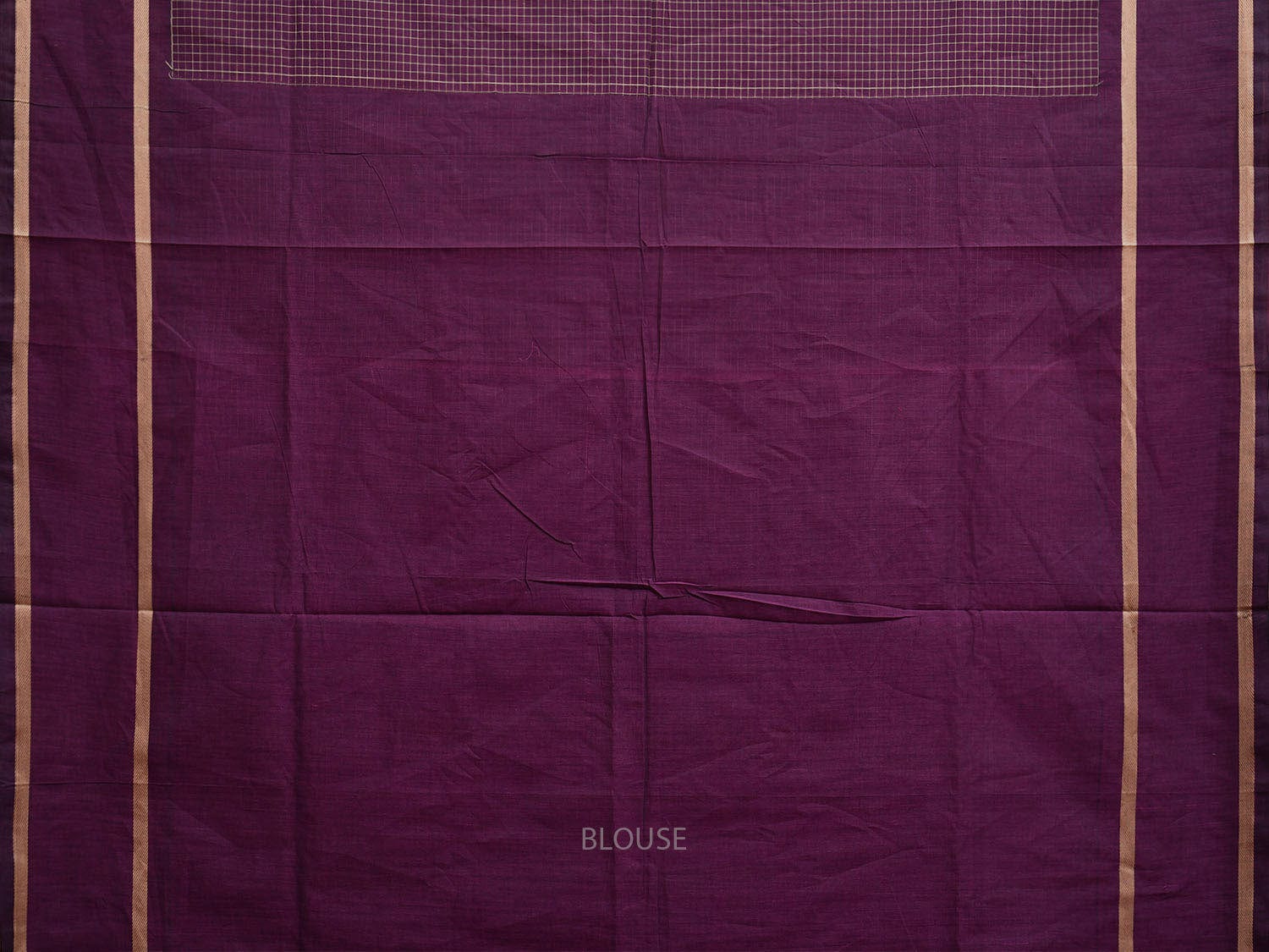 Purple Venkatagiri Cotton Saree with Checks and Strips Pallu Design v0079