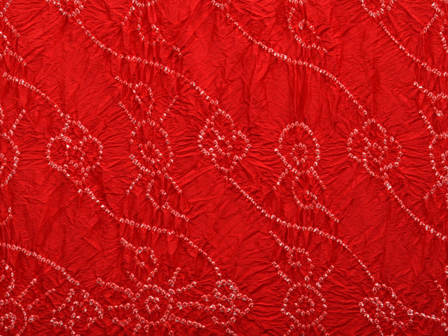 Red and Black Bandhani Kanchipuram Silk Handloom Dupatta with Border Design ds2768