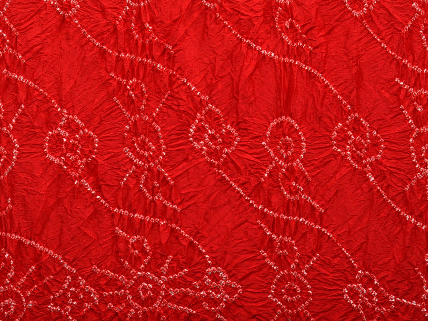 Red and Black Bandhani Kanchipuram Silk Handloom Dupatta with Border Design ds2768