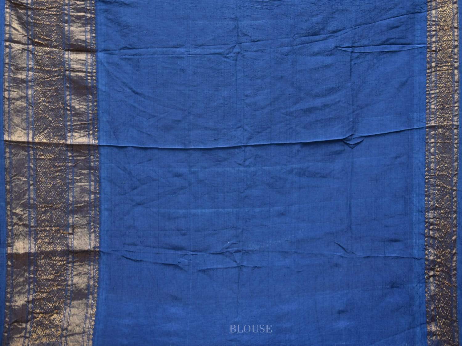 Red and Blue Kalamkari Hand Painted Kanchipuram Silk Handloom Saree with All Over Floral Design KL0571