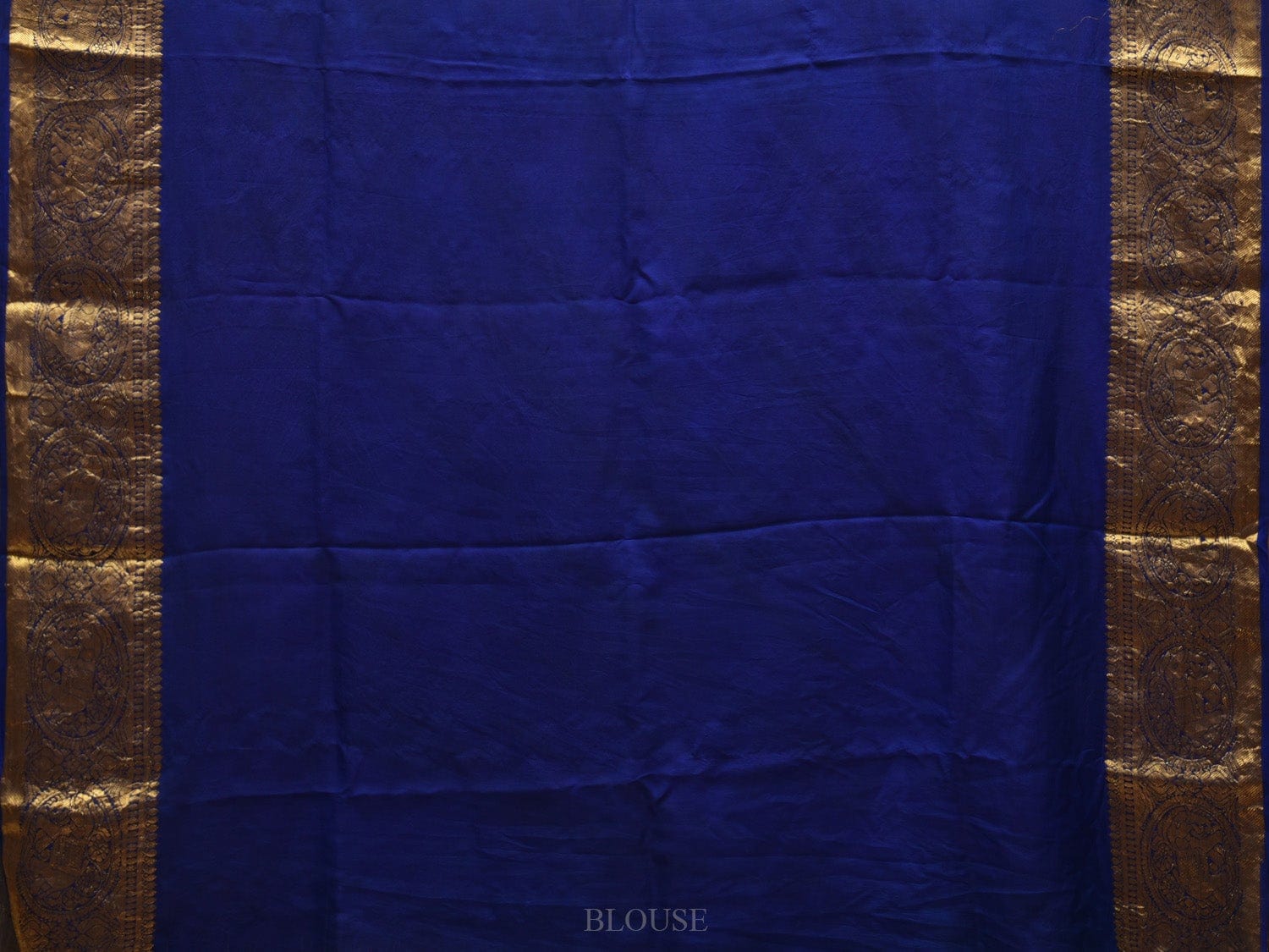 Red and Blue Kalamkari Hand Painted Kanchipuram Silk Handloom Saree with Mythological Design KL0589