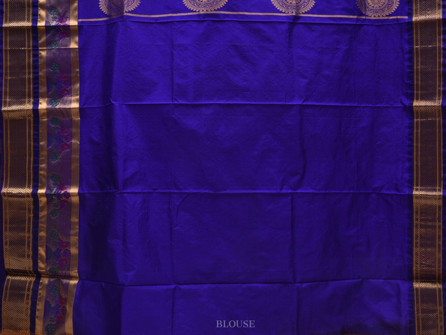 Red and Blue Paithani Silk Handloom Saree with Border and Body Buta Design p0426