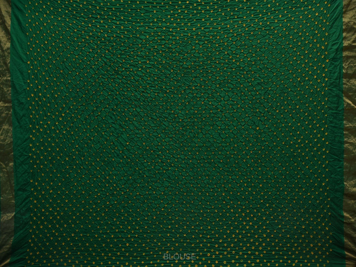 Red and Green Bandhani Uppada Silk Handloom Saree with Nilambari Buta Design bn0330