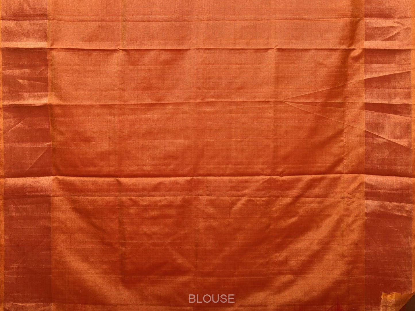 Red and Mustard Uppada Silk Handloom Plain Saree with Contrast Pallu Design u2114