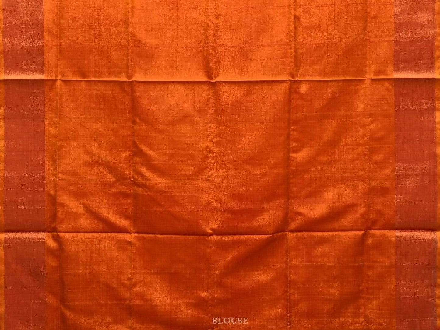 Red and Orange Uppada Silk Handloom Plain Saree with Contrast Pallu Design u1752