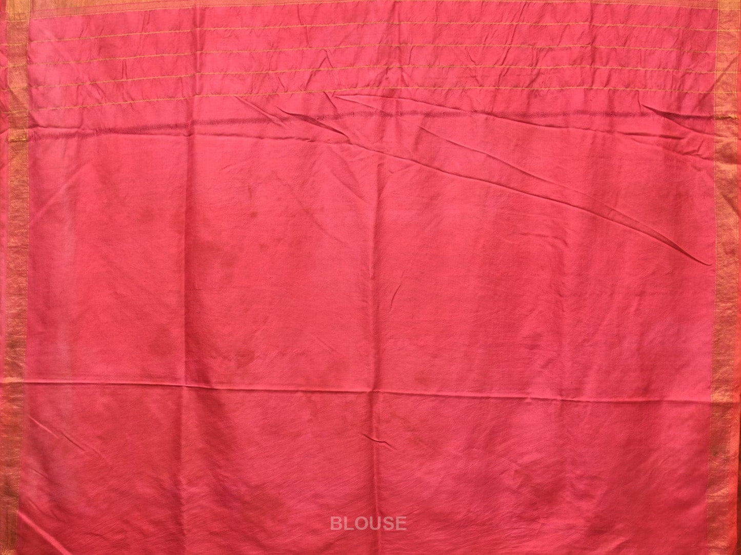 Red and Pink Kalamkari Hand Painted Ikat Silk Handloom Saree with Village Theme Design KL0732