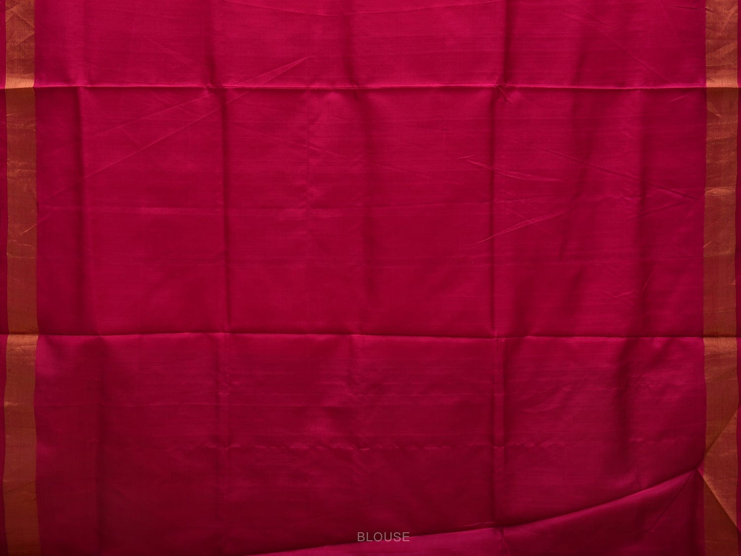 Red and Pink Uppada Silk Handloom Plain Saree with Contrast Pallu Design u1840