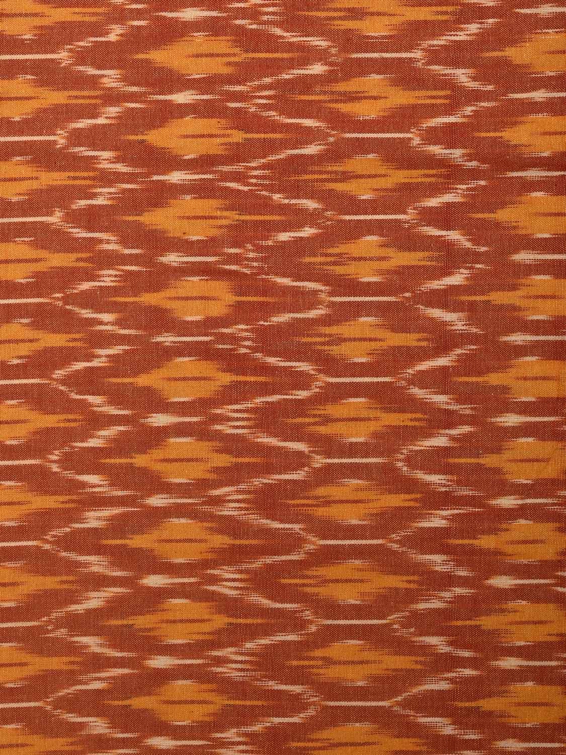 Red and Yellow Pochampally Ikat Cotton Handloom Blouse with Grill Design Length 80cm Width 44 Inches BL0170