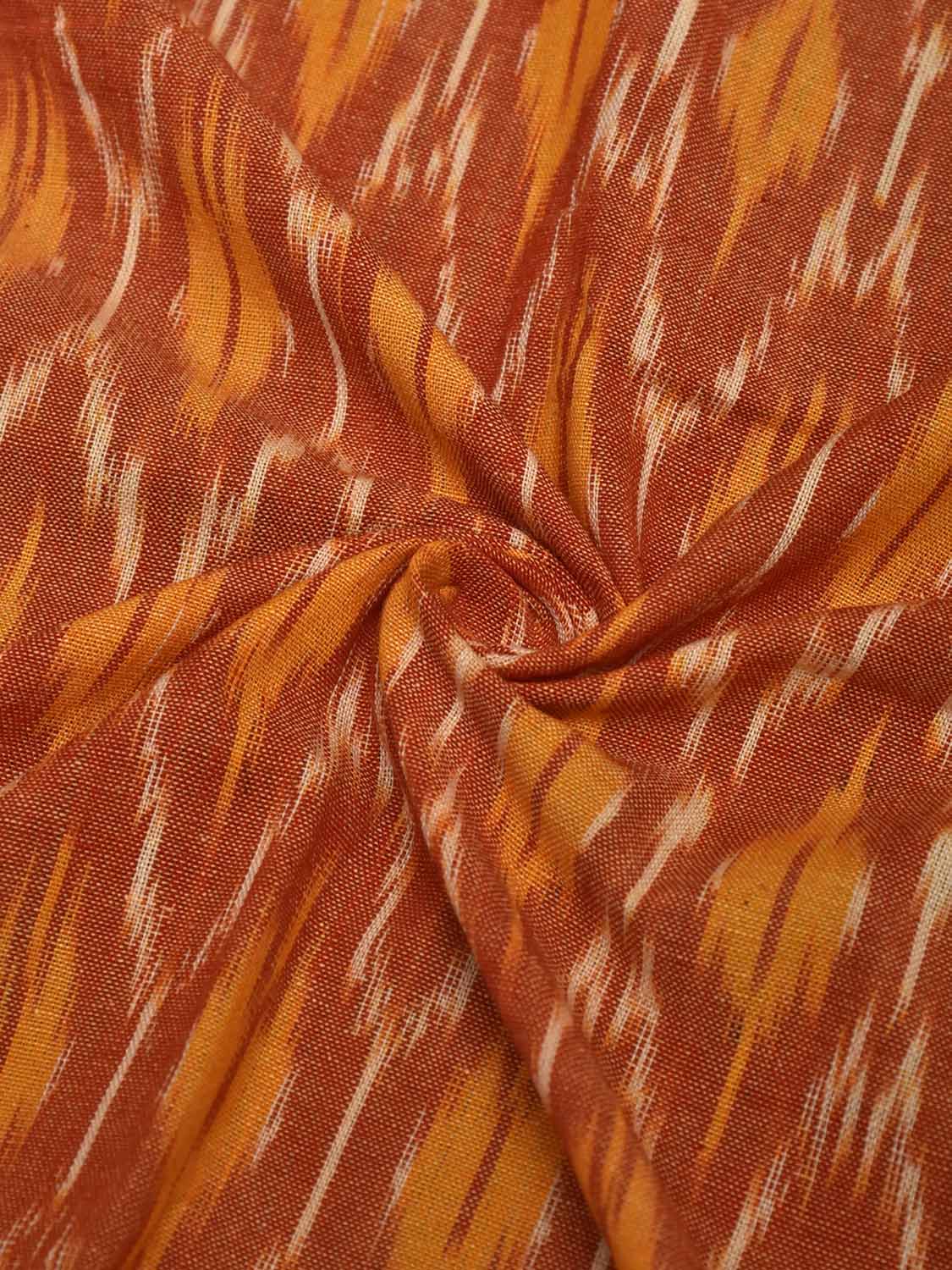 Red and Yellow Pochampally Ikat Cotton Handloom Blouse with Grill Design Length 80cm Width 44 Inches BL0170