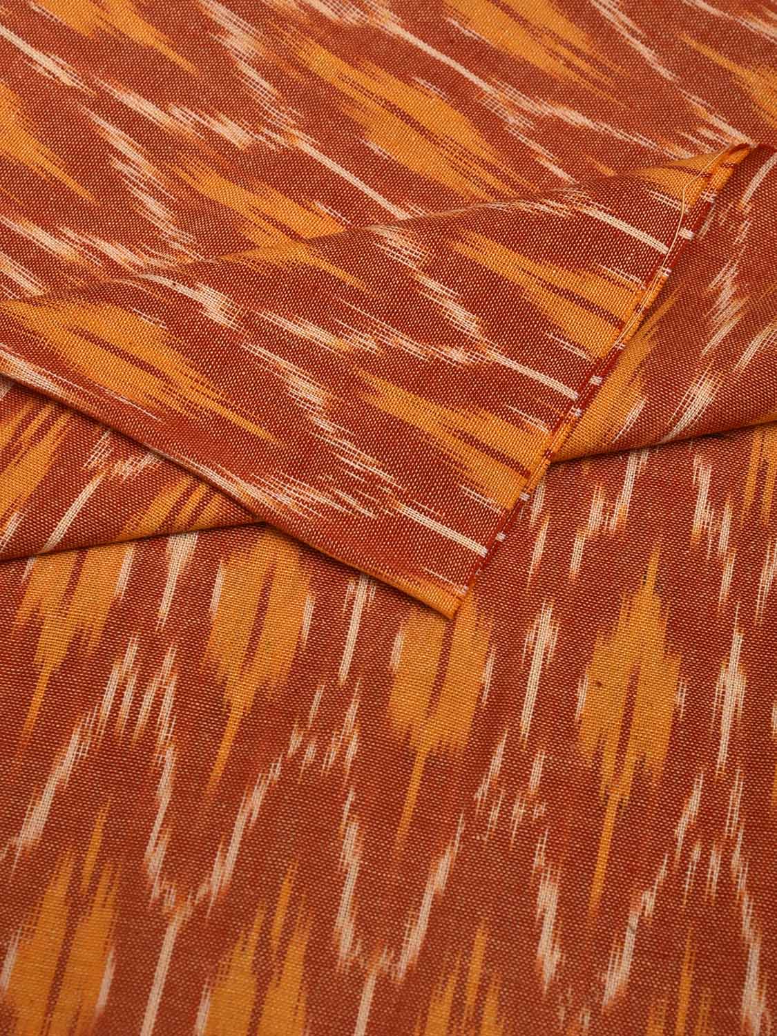 Red and Yellow Pochampally Ikat Cotton Handloom Blouse with Grill Design Length 80cm Width 44 Inches BL0170