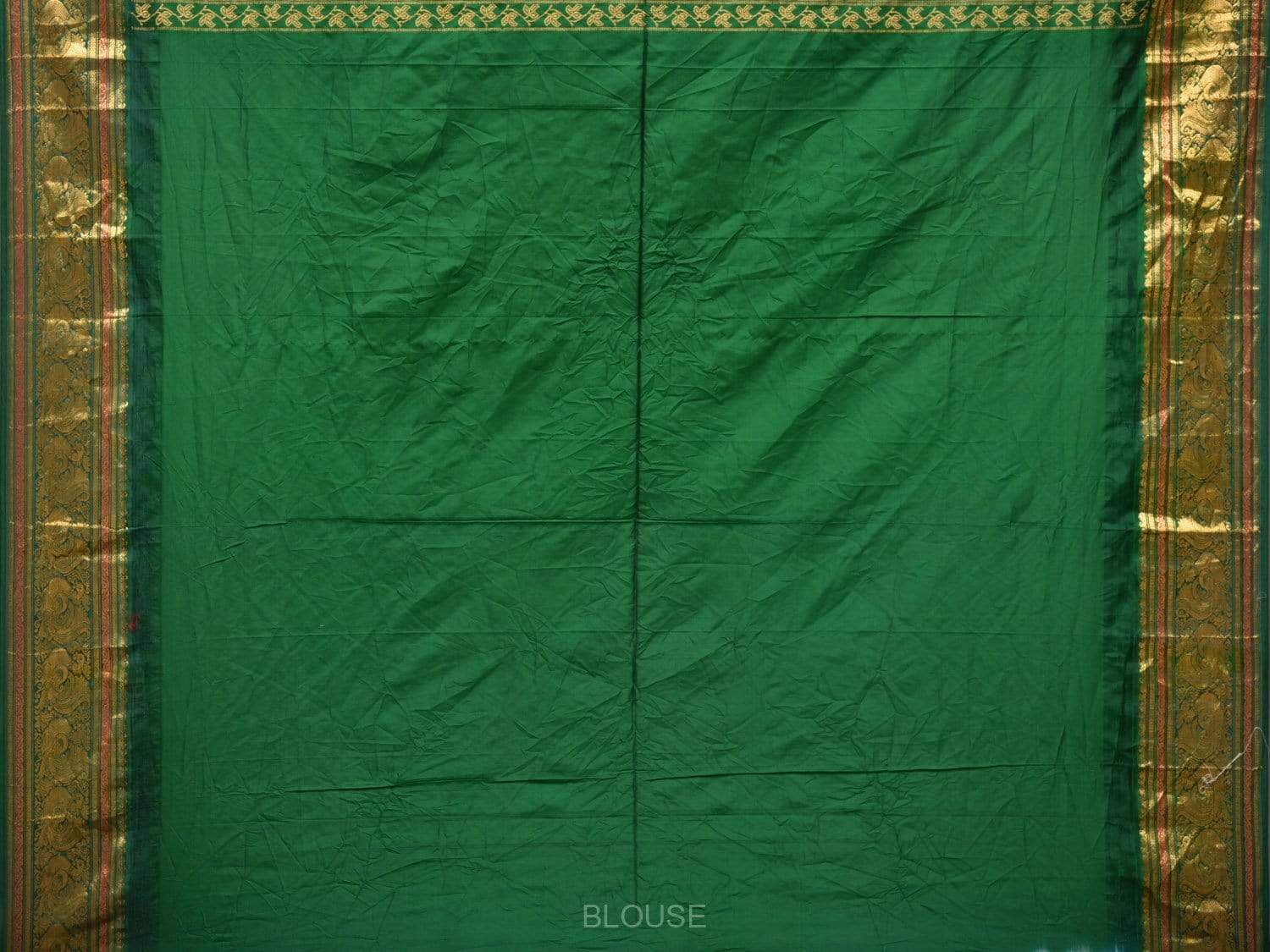 Red Bandhani Gadwal Silk Handloom Saree with Border Design bn0163