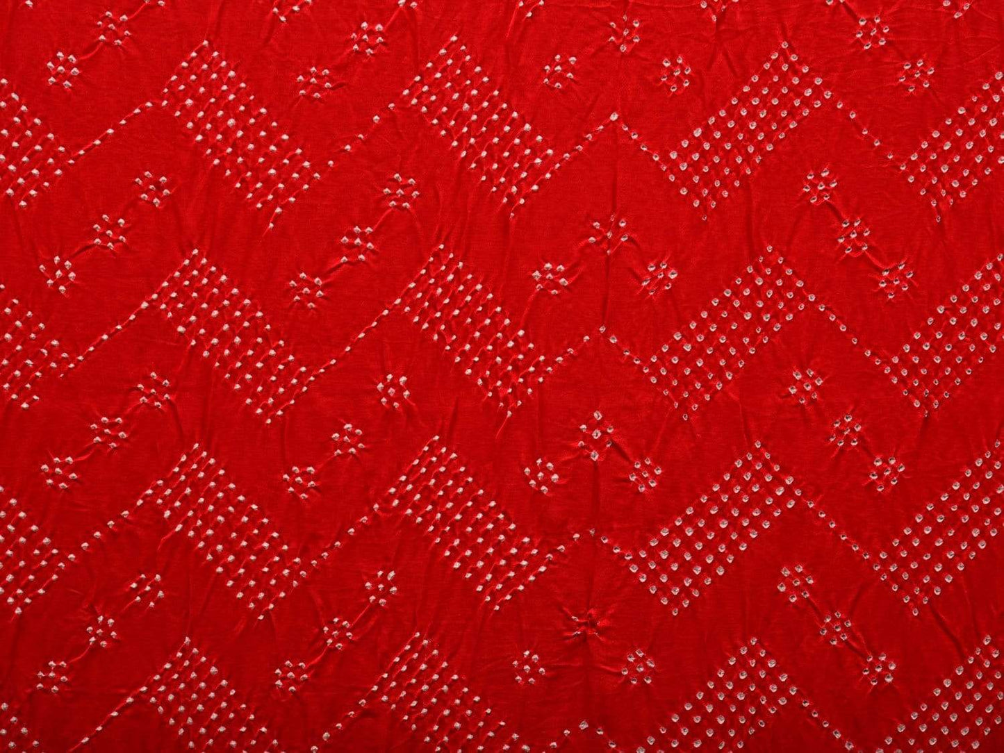 Red Bandhani Kalamkari Silk Handloom Saree with Kalamkari Pallu Design bn0240