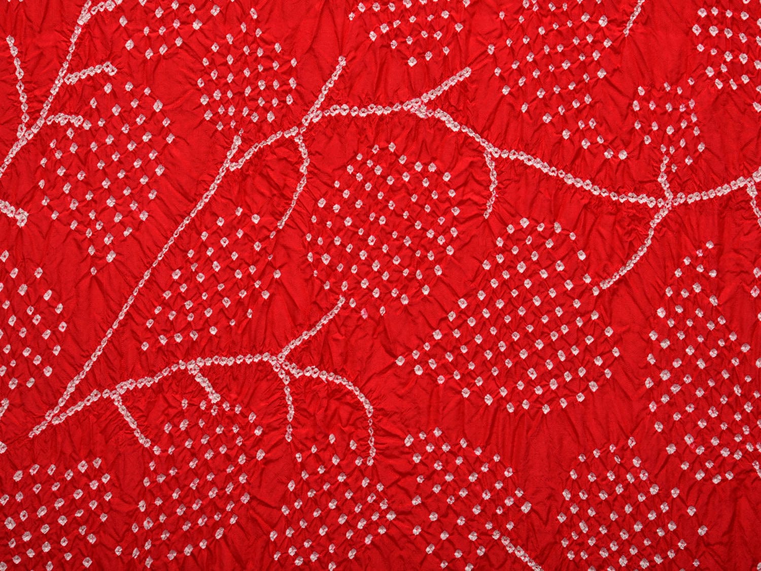 Red Bandhani Kanchipuram Silk Handloom Dupatta with Border Design ds2987